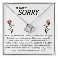 Load image into Gallery viewer, I&#39;m Sorry Love Knot Necklace - Made You Sad
