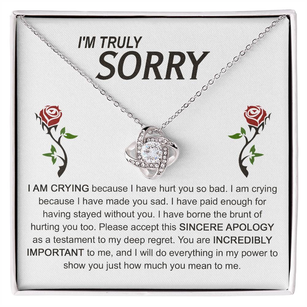 I'm Sorry Love Knot Necklace - Made You Sad