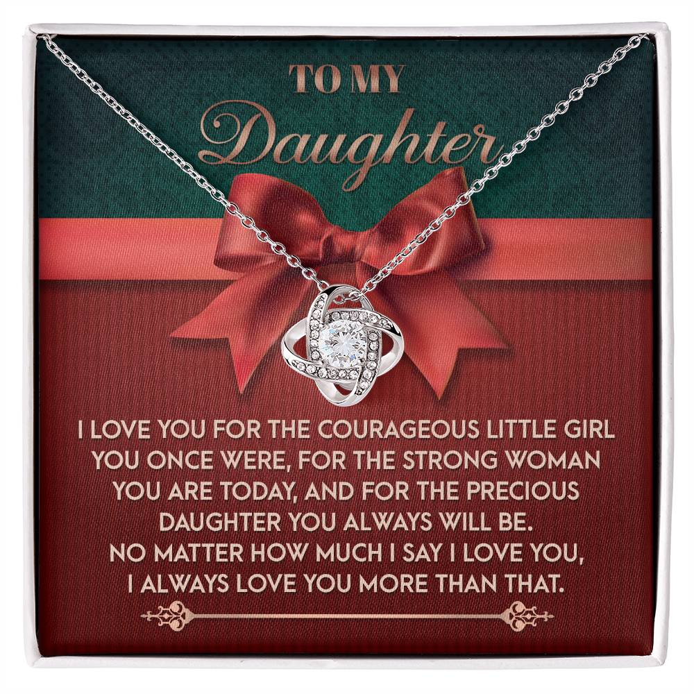 Daughter Love Knot Necklace - Always Will Be