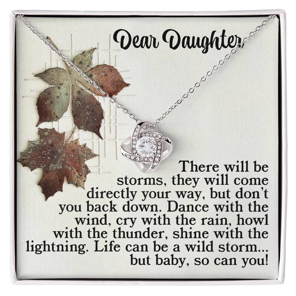 Daughter Love Knot Necklace - With The Thunder