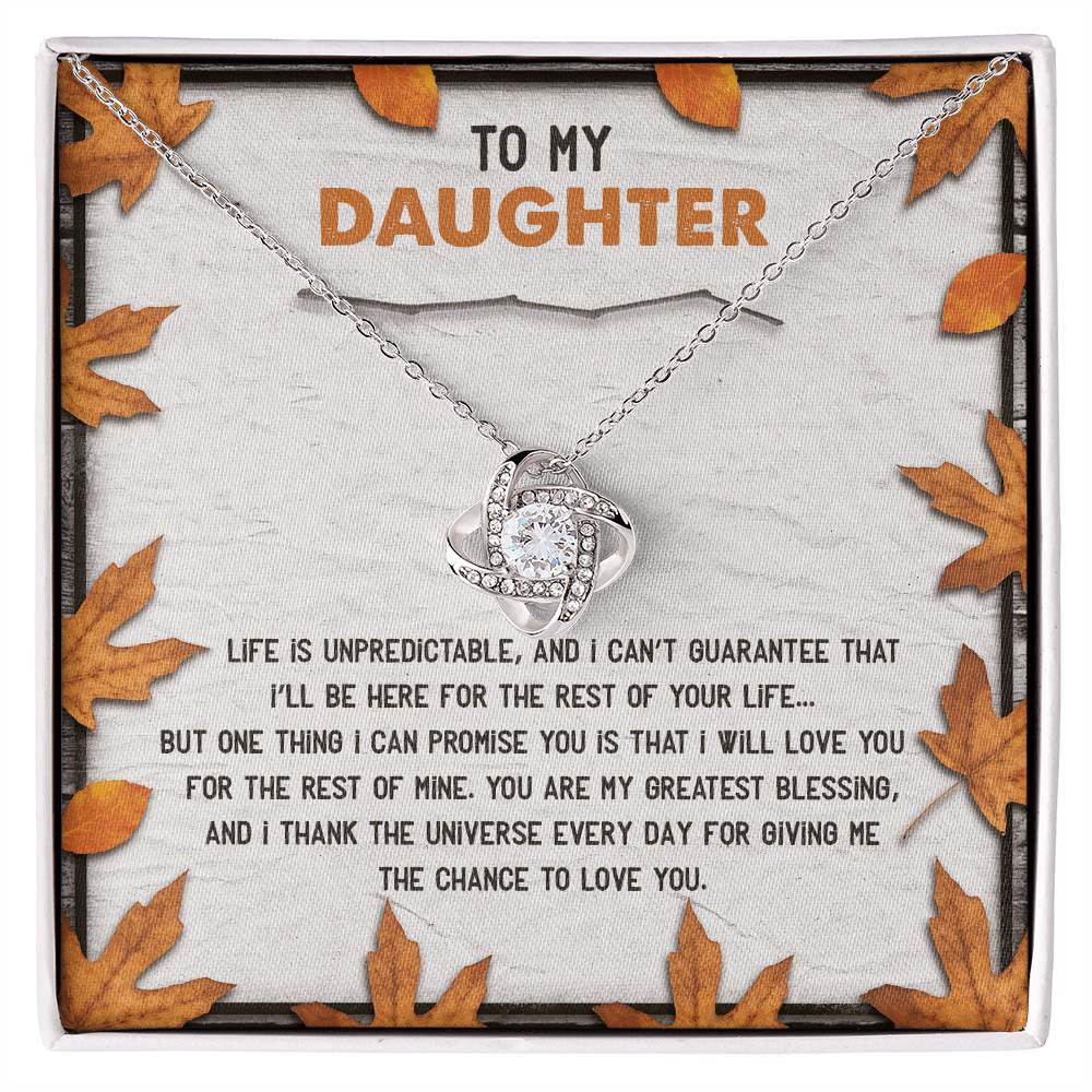 Daughter Love Knot Necklace - My Greatest Blessing