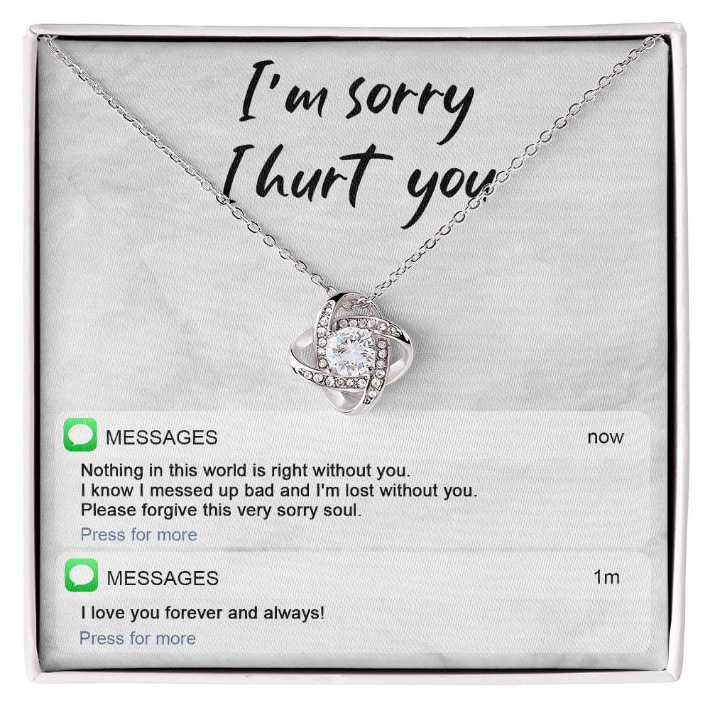 I'm Sorry Love Knot Necklace - Lost Without You