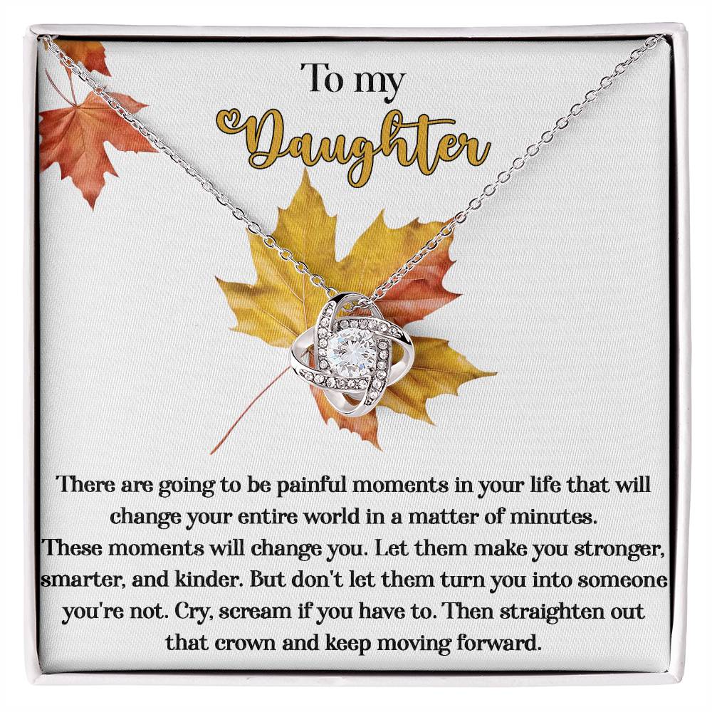 Daughter Love Knot Necklace - Make You Stronger