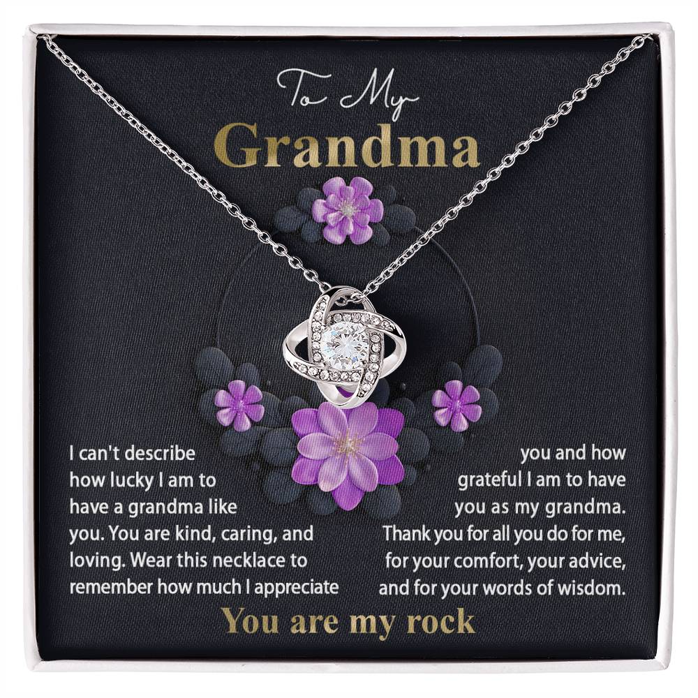 Grandma Love Knot Necklace - Words Of Wisdom