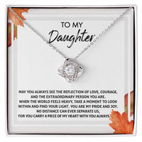 Load image into Gallery viewer, Daughter Love Knot Necklace - Find Your Light
