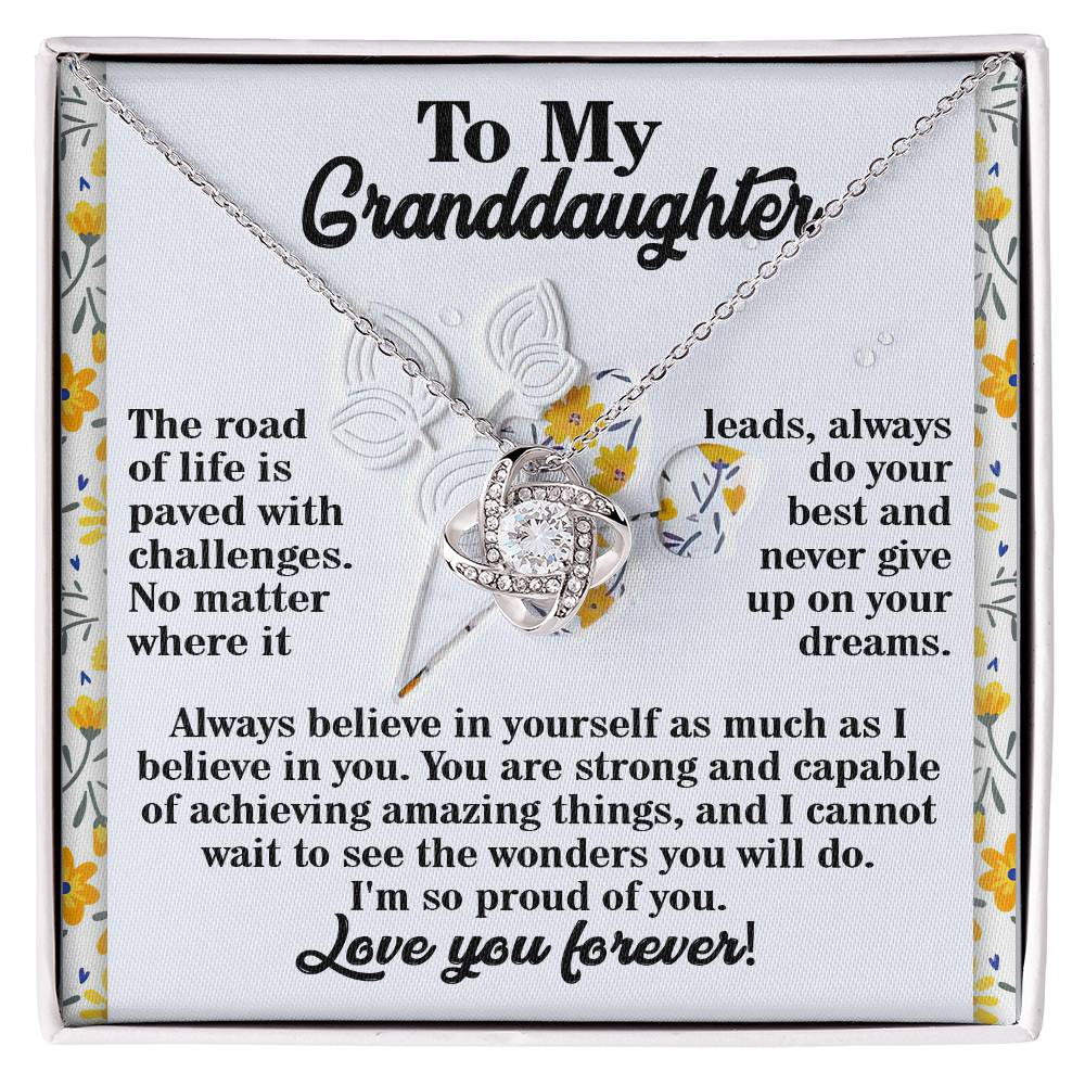 Granddaughter Love Knot Necklace - On Your Dreams