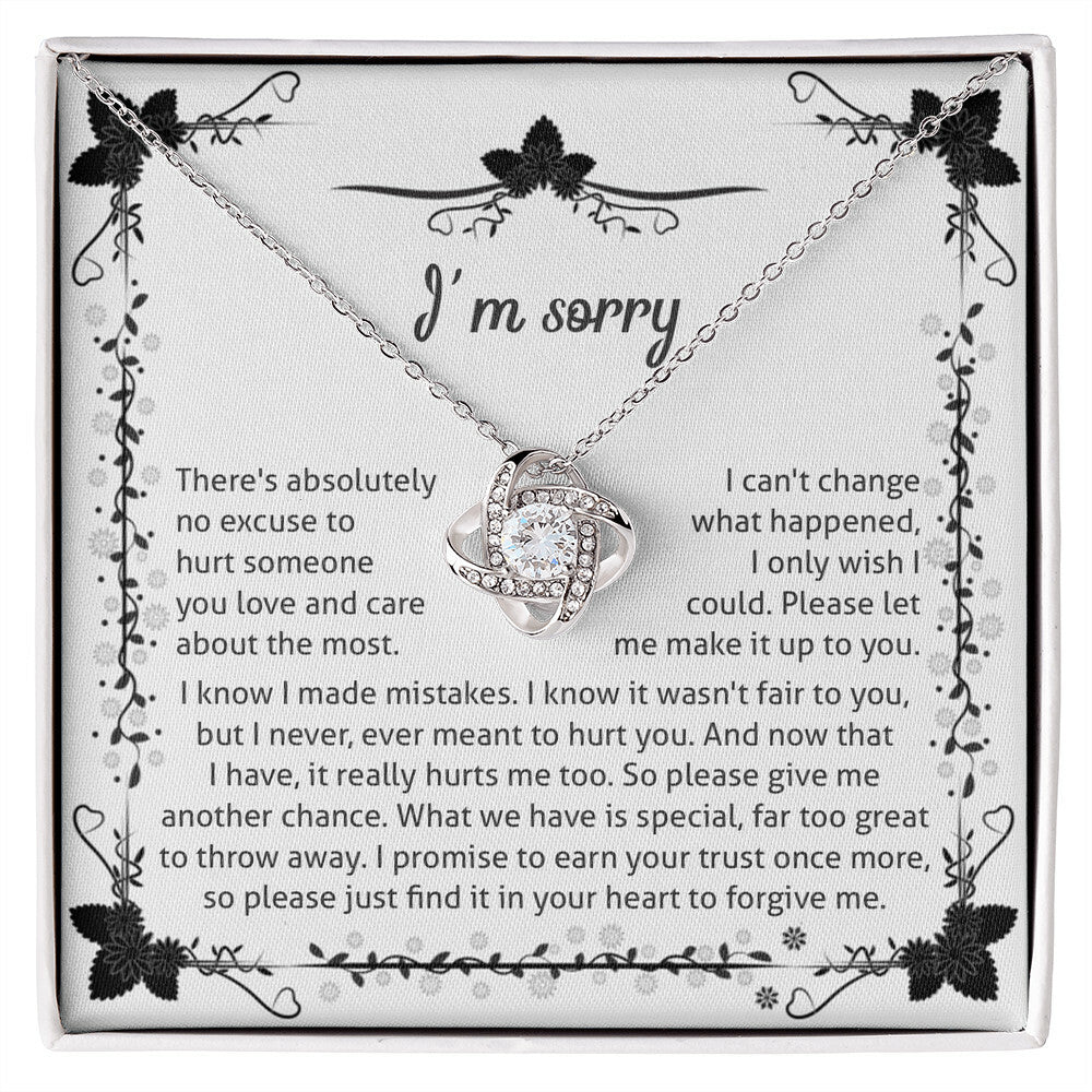 I'm Sorry Love Knot Necklace - No Excuse