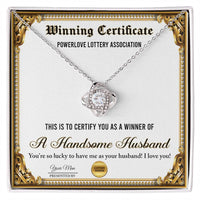 Load image into Gallery viewer, Wife Love Knot Necklace - Winning Certificate
