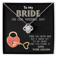 Load image into Gallery viewer, Bride Love Knot Necklace - Single Key
