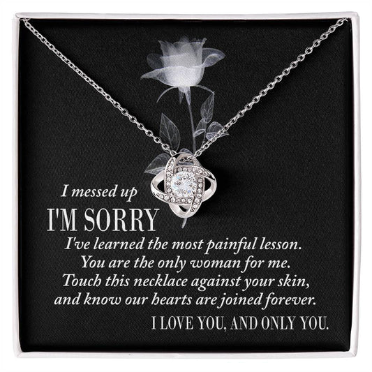 I'm Sorry Love Knot Necklace - Painful Lesson