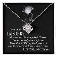 Load image into Gallery viewer, I&#39;m Sorry Love Knot Necklace - Painful Lesson
