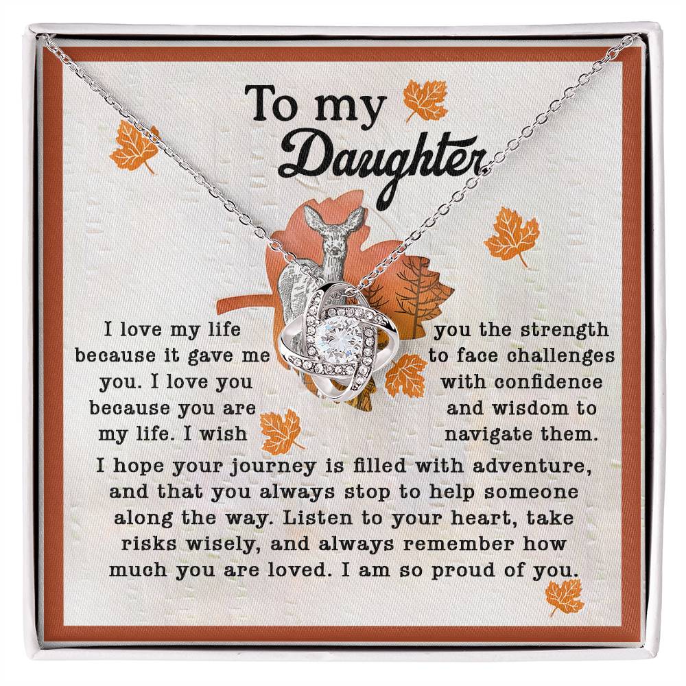 Daughter Love Knot Necklace - Gave Me You