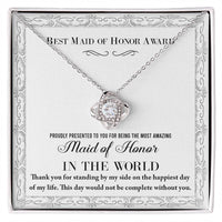 Load image into Gallery viewer, Maid of Honor Love Knot Necklace - My Life
