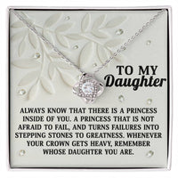 Load image into Gallery viewer, Daughter Love Knot Necklace - Inside Of You

