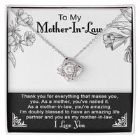 Load image into Gallery viewer, Mother in Law Love Knot Necklace - You&#39;re Amazing
