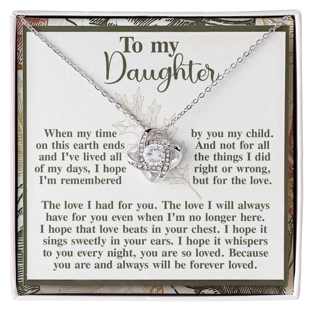 Daughter Love Knot Necklace - In Your Ears