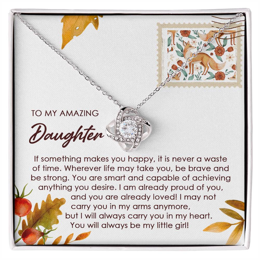 Daughter Love Knot Necklace - Makes You Happy