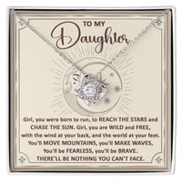 Load image into Gallery viewer, Daughter Love Knot Necklace - Chase the Sun
