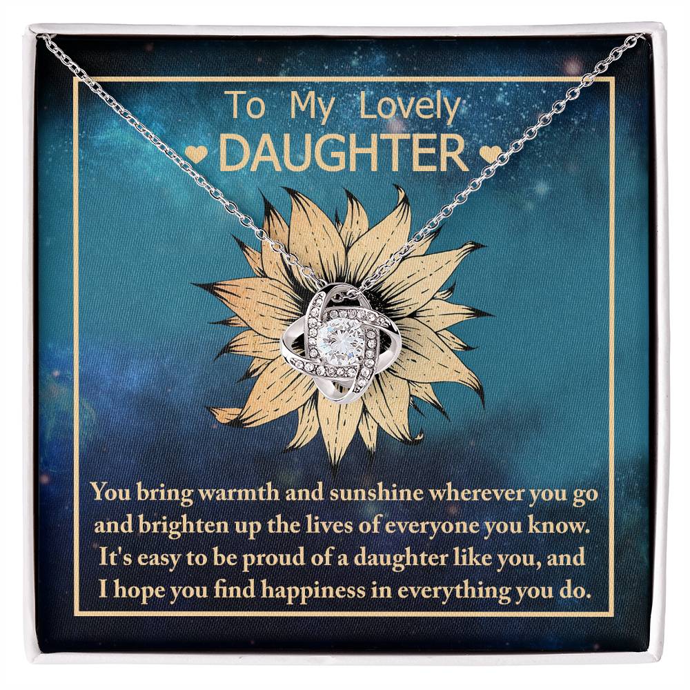 Daughter Love Knot Necklace - Be Proud