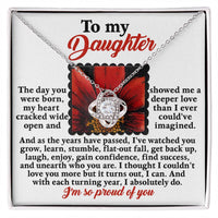 Load image into Gallery viewer, Daughter Love Knot Necklace - Deeper
