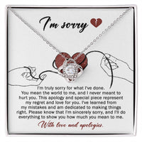 Load image into Gallery viewer, I&#39;m Sorry Love Knot Necklace - Mean The World
