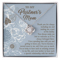 Load image into Gallery viewer, Partner&#39;s Mom Love Knot Necklace - Part of Family

