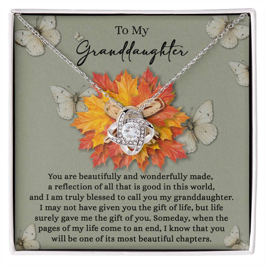 Granddaughter Love Knot Necklace - Gift Of You