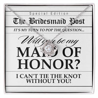 Load image into Gallery viewer, Bridesmaid Love Necklace - Tie The Knot
