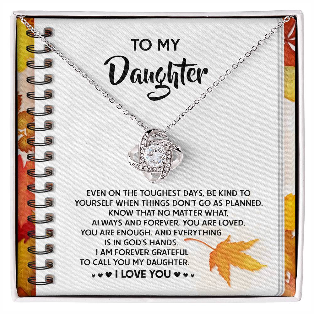 Daughter Love Knot Necklace - In God's Hands