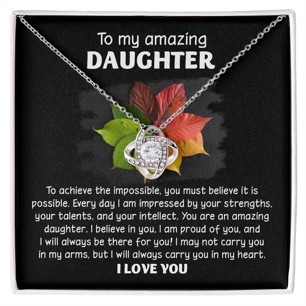 Daughter Love Knot Necklace - It Is Possible