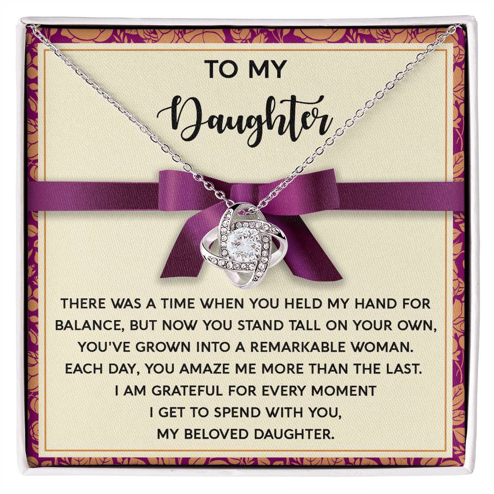 Daughter Love Knot Necklace - Spend With You