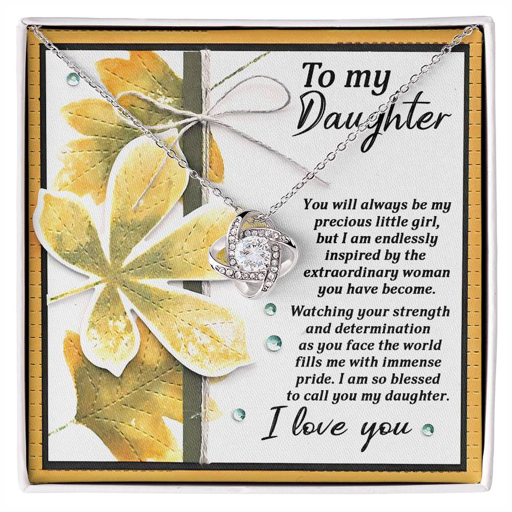 Daughter Love Knot Necklace - Blessed To Call