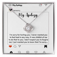Load image into Gallery viewer, I&#39;m Sorry Love Knot Necklace - My Apology
