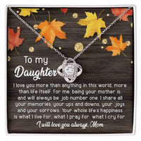 Load image into Gallery viewer, Daughter Love Knot Necklace - Job Number One
