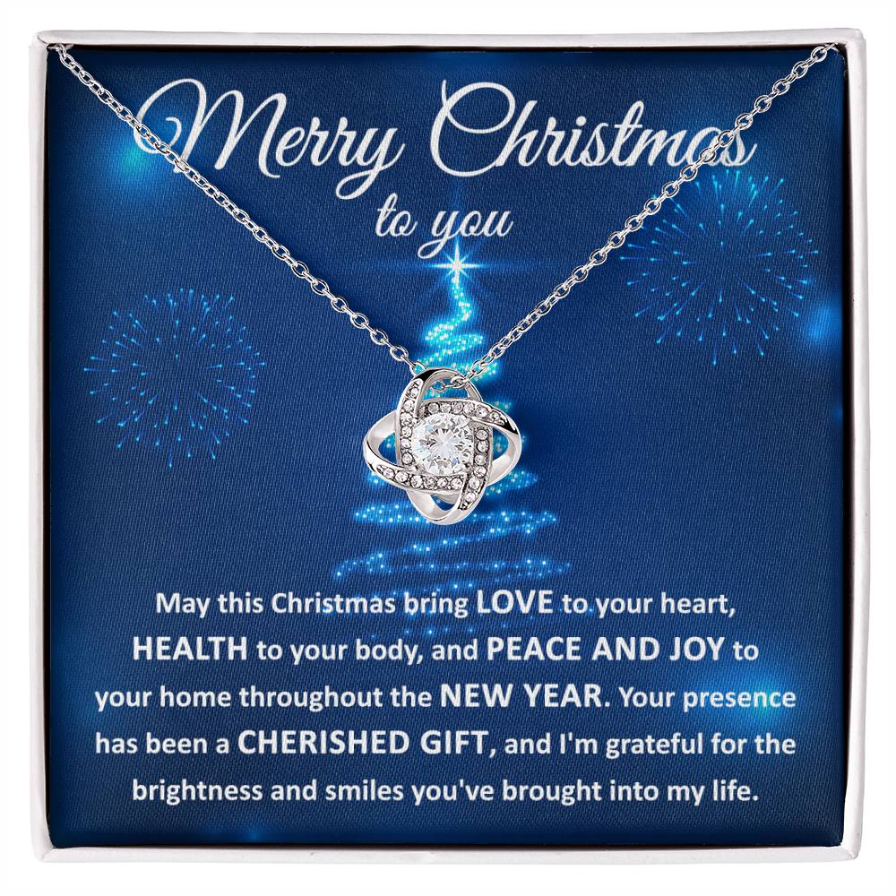 Christmas Love Knot Necklace - Your Heart
