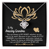 Load image into Gallery viewer, Grandma Love Knot Necklace - In My Heart
