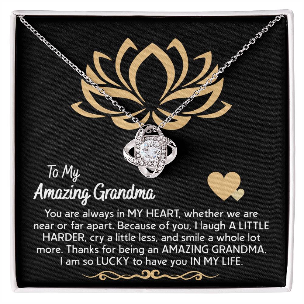 Grandma Love Knot Necklace - In My Heart