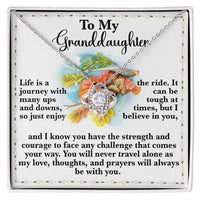 Load image into Gallery viewer, Granddaughter Love Knot Necklace - Never Travel Alone
