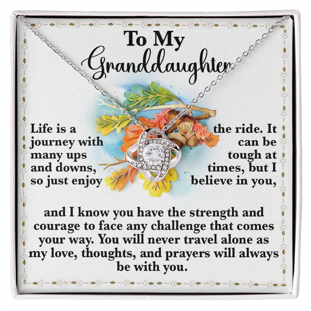 Granddaughter Love Knot Necklace - Never Travel Alone