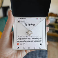 Load image into Gallery viewer, I&#39;m Sorry Love Knot Necklace - My Apology
