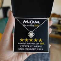 Load image into Gallery viewer, Mom Love Knot Necklace - Five Stars
