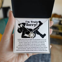 Load image into Gallery viewer, I&#39;m Sorry Love Knot Necklace - Selfish Actions
