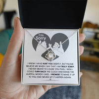 Load image into Gallery viewer, I&#39;m Sorry Love Knot Necklace - Hurtful Words
