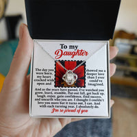 Load image into Gallery viewer, Daughter Love Knot Necklace - Deeper
