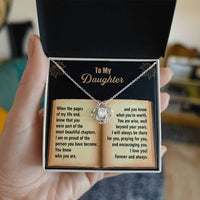 Load image into Gallery viewer, Daughter Love Knot Necklace - Beyond Your Years
