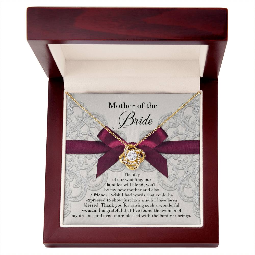 Bride's Mom Love Knot Necklace - My New Mother