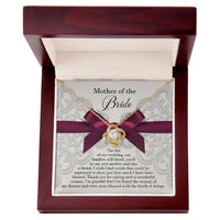 Load image into Gallery viewer, Bride&#39;s Mom Love Knot Necklace - My New Mother
