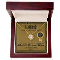 Load image into Gallery viewer, Mom Love Knot Necklace - Certificate Of Achievement
