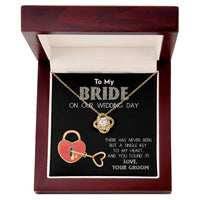 Load image into Gallery viewer, Bride Love Knot Necklace - Single Key
