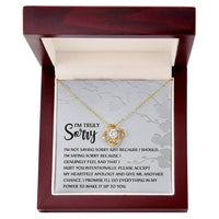 Load image into Gallery viewer, I&#39;m Sorry Love Knot Necklace - Feel Bad
